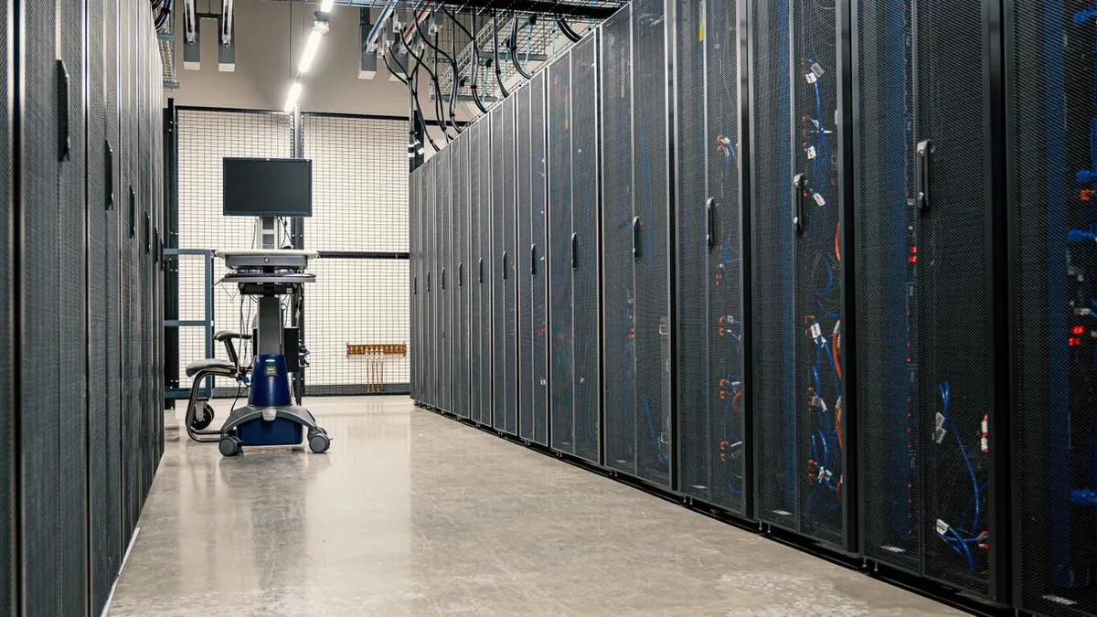 Server racks in a data centre